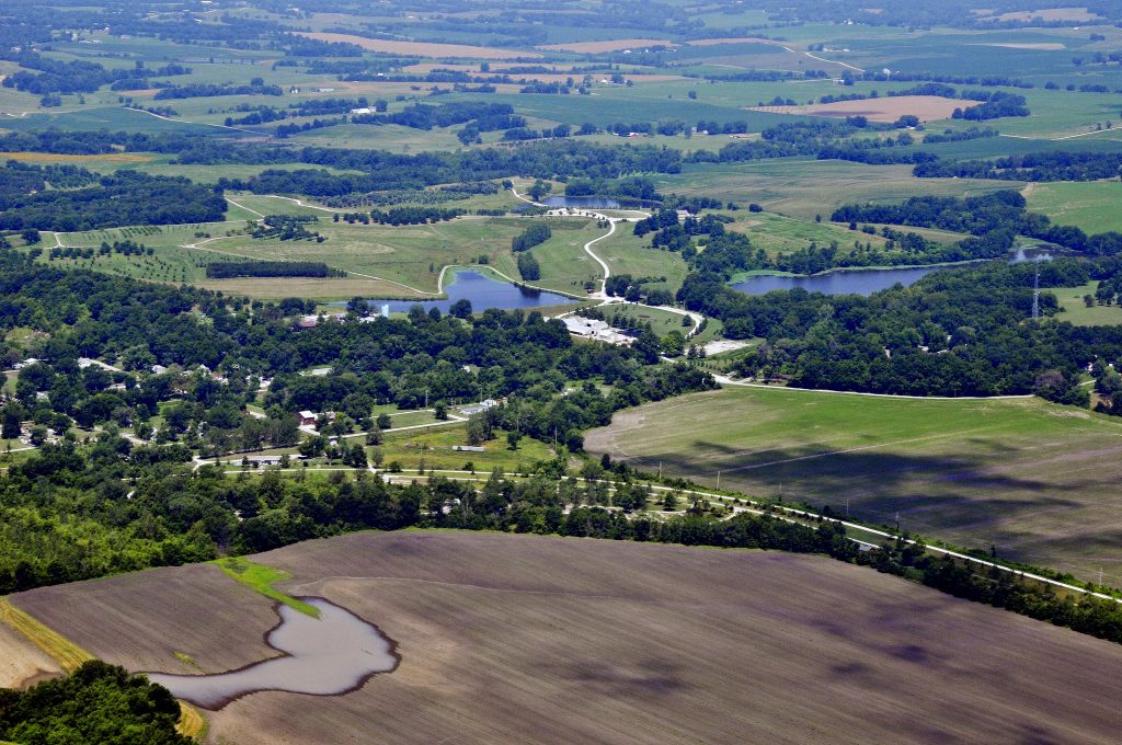 Aerial view of Horticulture and Agroforestry Farm